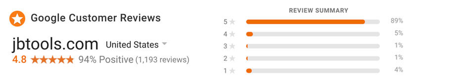 JB Tools anmeldelser google shopping anmeldelser
