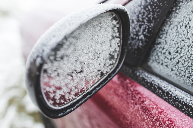 ice on diver's side mirror