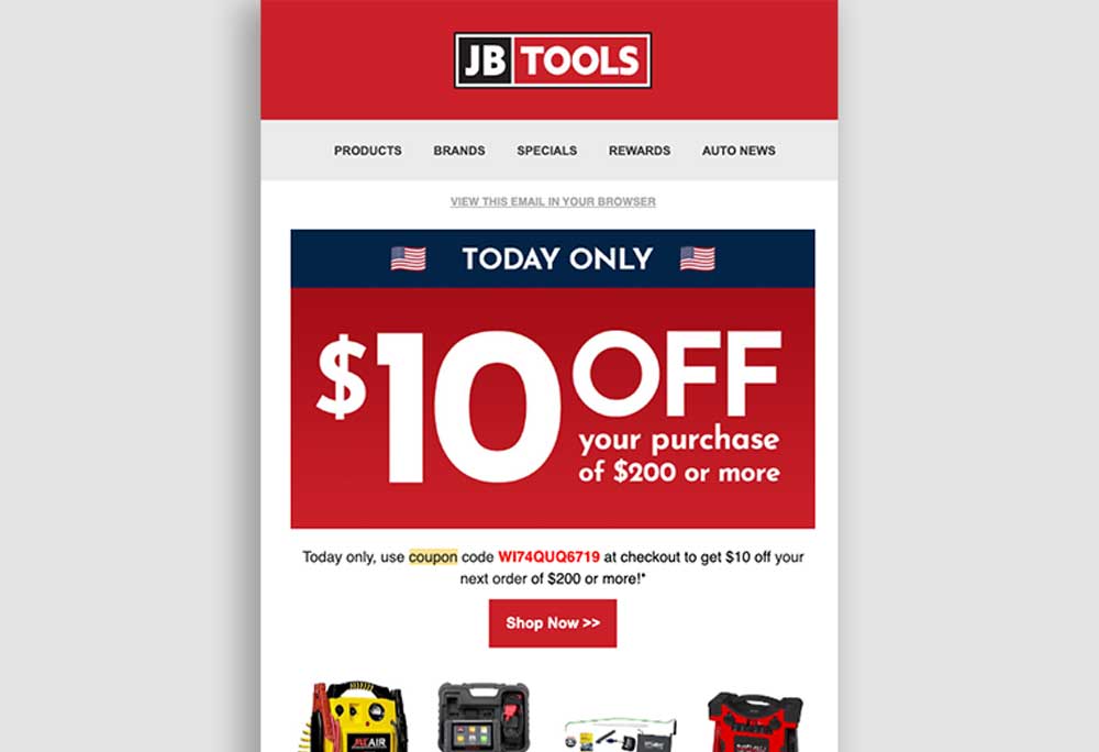 jb tools kupong